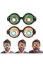 Novelty Eyeglasses Fake Eyeballs, 2 Pairs Funny Eyes Glasses, Crazy Big Eyeball Glasses, Eyeball Shaped Sunglasses Dress- up for Kids Adults Party, Green and Yellow