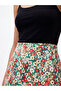 Original Elastic Waist Floral Slit Skirt - 3