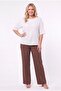 Women's White Plus Size Oversize Padded Chiffon Blouse Hzl26S-Zss111201 - 2