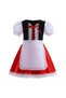 (cl351 Size 120cm-L)Halloween Costume for Kids,Role Play Little Red Riding Hood, Red Riding Hood Halloween Cosplay Costume for Girls, Halloween Deluxe Set,Halloween Party Dress Up,100-130cm - 3