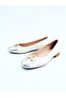 Women's Genuine Leather Ballerinas Cream - 4