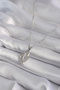 316L Steel Silver Color Zircon Stone Wing Model Women's Necklace - 2
