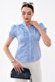 Women's Short Sleeve Shirt with Ruffle Collar 260460 - 4