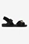 Accessories Included Single Strap Women's Sandals Black - 2