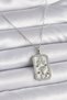 316L Steel Silver Color Chain Leo Zodiac Sign Zircon Stone Women's Necklace