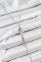 Brass Zircon Stone Row Star Figure Y Model Silver Color Women's Necklace