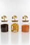 3-Piece Ginkgo Figured Jar Set with Bamboo Lids - Medium Size Storage Container 890ml 1302237 - 2