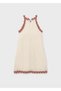 Girl's Floral Detailed Knitted Dress - 5