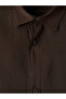Brown Standard Fit Linen-Look Men's Shirt - 6
