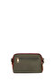 Women's Green Long Strap Fabric Crossbody Bag 26Pbd24896F - 3