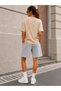 Unisex Oversize Printed T-Shirt Gray Shorts 2-Piece Set Cotton Comfortable Cut Casual Sports Combination Kelebek - 3