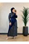 3727 Roba Skirt with Mesh and Sequin Pieces Dress Navy Blue - 2