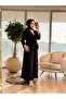 2617 Eyfel Linen Skirt Suit Black
