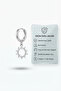 Unisex Silver Color Steel Hoop Earrings with Mayan Sun Figure - 3