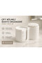 Bathroom Organizer Double Compartment Makeup Cotton and Cotton Swab Stand Cotton Holder