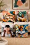 Book Readers Patterned 4-Piece Throw Pillow Cover Set