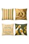 Pet Geese Patterned 4-Piece Throw Pillow Cover Set - 3
