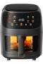 AASHZ 2400W Air Fryer 8L Large Capacity with LED Touch Panel, Non-Stick Basket, Rapid Air Circulation Technology, Multi-Function Air Fry Bake Roast Grill Cooker for Home Kitchen
