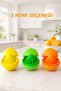 Orange-Shaped Citrus Juicer with Bowl and Strainer Manual Lemon and Fruit Squeezer - 5