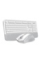 A4 Tech Fg2500S Plus Wireless Multimedia White/Gray 2.4 Ghz /3200 Dpi Q Keyboard+Mouse - 2