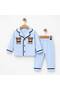 100% Cotton Long Sleeve Buttoned Seasonal Little Bear Patterned Soft Textured Bottom and Top Unisex Baby Pajama Set for Girls and Boys - 2
