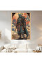 Samurai Warrior Wall Covering Wall Tapestry First Quality Satin Fabric Poster - 2