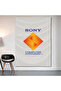 Sony Playstation Vintage Logo Wall Cloth Wall Tapestry First Quality Satin Fabric Poster