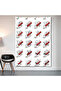 Rocket Pattern Wall Covering Wall Tapestry First Quality Satin Fabric Poster