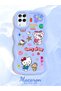 Samsung Galaxy A12 Compatible Case Camera Protector Blue Silicone Couple Phone Case Kitty Pattern - 2