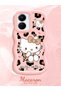 Vivo Y16 Compatible Case Camera Protector Pink Silicone Couple Phone Case Kitty Pattern - 2