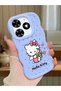 Tecno Spark 20C Compatible Case Camera Protector Blue Silicone Couple Phone Case Kitty Pattern
