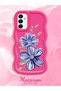 Samsung Galaxy M23 Compatible Case Camera Protector Red Silicone Couple Phone Case Floral Pattern - 2