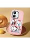 Redmi 13C Compatible Case with Camera Protector Pink Silicone Couple Phone Case with Kitty Pattern - 2