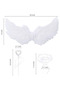 (eb96)Feather Dark Angel Costume Set, Includes Wings, Angel Halo Headband & Heart Fairy Wand, Suitable for Halloween Party, Kids Birthday, Cosplay, Photo Shoot, Stage Performance, Masquerade Ball - 2