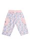 Embroidered Pink Floral Summer Baby Girl Pants - 4