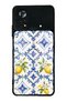 Xiaomi Poco X4 Pro Glossy Phone Case with Sapphire Lemon Tiles Design