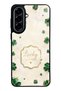 Samsung A57 Ivory Lucky Clover Design Glossy Phone Case