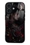 iPhone 17 Glossy Phone Case with Crimson Moon Rose Design