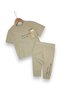 Girl's Summer Capri Leggings Set for Ages 4-5-6-7-8, Summer 2-Piece Top and Bottom Set with Capri Leggings - 2