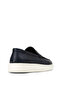 Men's Genuine Leather Navy Blue Loafers - 2