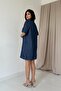 Blue tencel cup dress - 4