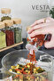 6-Piece Square Glass Spice Jar Set - Salt and Spice Shaker Set with Bamboo Lids - 6 Pieces - 4