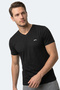Rivaldo t Men's V-Neck Black T-Shirt - 4