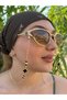 Premium Clover Heart Detailed Glasses Chain |   Women's Glasses Strap |   Silicone Tip Metal Beaded Glasses Accessory |   Compatible with All Glasses - 2