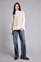 Crew Neck Openwork Knitwear Sand Beige Sweater F3296Ax26Au - 2