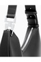 Women's Thick Short Handle Leather Zipper Closure Black Shoulder Bag - 5
