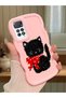 Redmi Note 11 Pro 4g Compatible Case Camera Protector Pink Silicone Couple Phone Case Cat Pattern