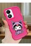 Vivo Y02S Compatible Case Camera Protector Red Silicone Couple Phone Case Kuromi Pattern
