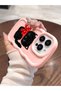 iPhone 16 Pro Max Compatible Case with Camera Protector Pink Silicone Couple Phone Case Cat Pattern - 5