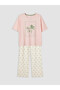 Vizyon New Season Crew Neck Printed Women's Pajama Set - 5